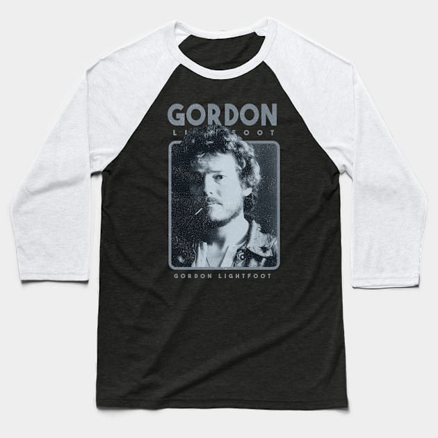 Gordon Lightfoot singer retro Baseball T-Shirt by Bones Be Homes